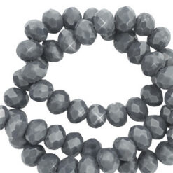 Top Facet kralen 6x4 mm disc Heather purple-pearl shine coating