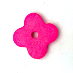 Kraal keramiek bloem 18mm fuchsia