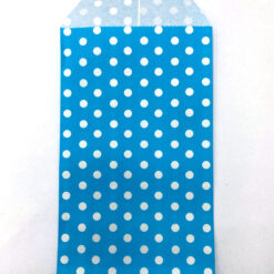 Sieradenzakje blauw met witte stip