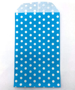 Sieradenzakje blauw met witte stip