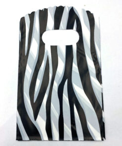 Sieradenzakje zebra print zwart wit