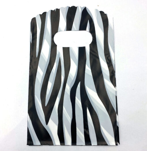 Sieradenzakje zebra print zwart wit