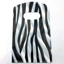 Sieradenzakje zebra print zwart wit