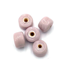 Glaskralen disc vintage lavendel 6x8mm