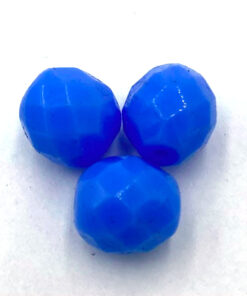 Facet glaskralen rond 10mm Blauw