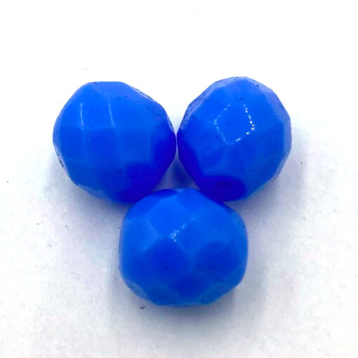 Facet glaskralen rond 10mm Blauw