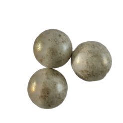 Acryl kraal off white met goud vlekjes 16mm