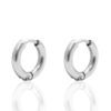 Roestvrij stalen (RVS) Stainless steel oorbellen creolen 12mm (Ø7mm) Zilver