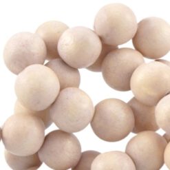 Houten Kralen Natural beige 8mm