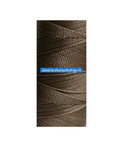 Braziliaans polyester waxkoord 1mm Taupe