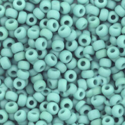 Miyuki rocailles 8/0 Opaque matte turquoise green 8-412F
