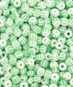 Preciosa rocailles 8/0-03851 White-mint green