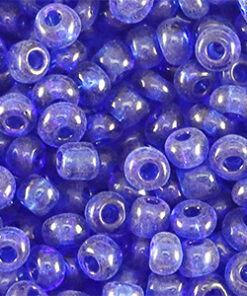 Glaskralen Rocailles 6/0 (4mm) Transparent royal blue