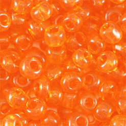 Glaskralen Rocailles 6/0 (4mm) Transparent orange