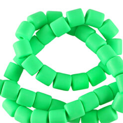 Polymeer kraal 6mm Neon green