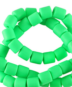 Polymeer kraal 6mm Neon green
