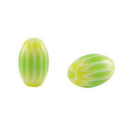 Millefiori kralen tube Light orange-red
