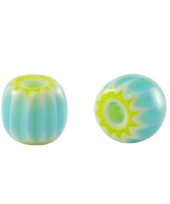 Millefiori kralen tube Turquoise