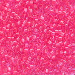 Miyuki kralen delica's 11/0 Transparent dyed bubble gum pink DB-1308