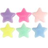 Acryl kralen star Multicolour pastel