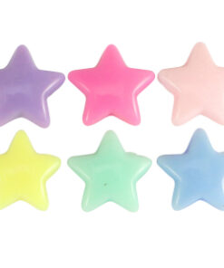 Acryl kralen star Multicolour pastel