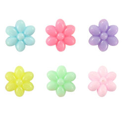 Kralen acryl look flower Multicolour pastel