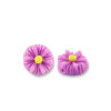 Kraal van resin flower 8mm Purple
