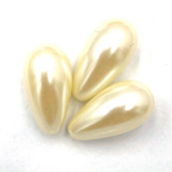 Acryl parels druppel ivoor 22x12mm