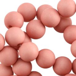 6mm acryl kralen matt Antique pink