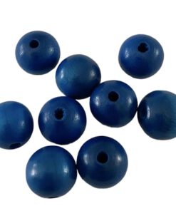 Houten Kralen blue 12mm