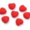 Acryl kralen hartje 10mm mat rood