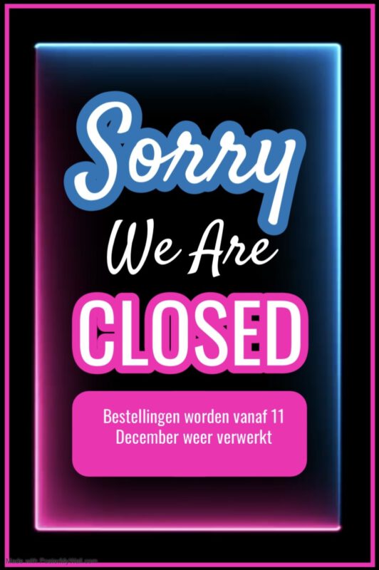 We are closed