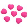 Acryl kralen hartje 10mm Roze mat