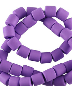 Polymeer kralen 6mm Purple