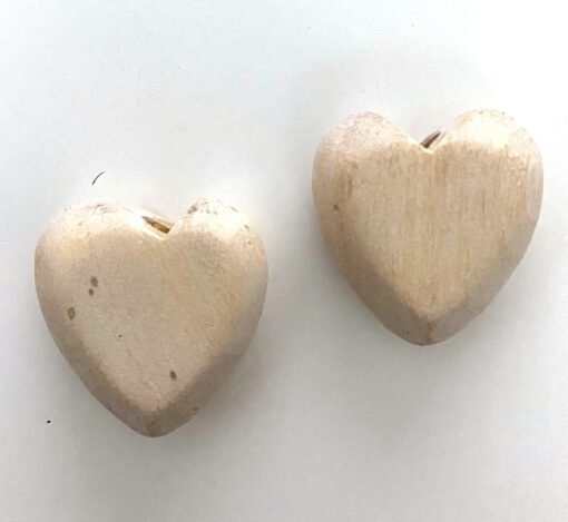 Blank houten hartjes kralen 25mm