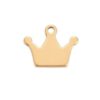 Roestvrij stalen RVS bedels kroon 8x10mm goud
