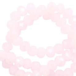 Top Facet kralen 3x2mm disc Cradle pink-pearl shine coating