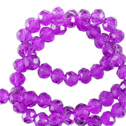 Top Facet kralen 6x4mm disc Tillandsia purple