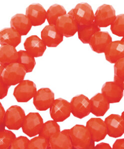 Top Facet kralen 4x3mm disc Vermillion orange