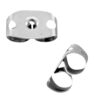 Roestvrij stalen (RVS) oorbellen stoppers stainless steel Zilver