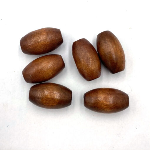 Houten Kralen bruin 20x11mm