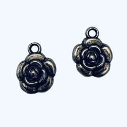 Metallook bedel bloem 20x16mm