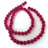 Natuursteen chalcedony kraal donker fuchsia 6mm