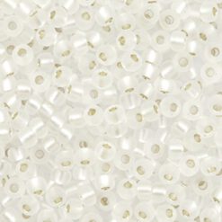 Miyuki rocailles 8/0 Silverlined matte crystal 8-1f