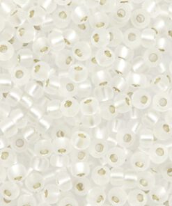 Miyuki rocailles 8/0 Silverlined matte crystal 8-1f