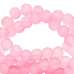 4mm glaskralen mat Azalea pink