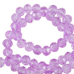 Top Facet kraal 6x4mm disc Paisley purple