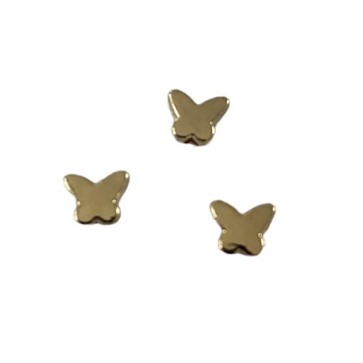 Metallook kralen vlinder 5x6mm goud