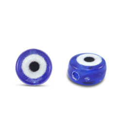 Acryl kraal Evil Eye Cobalt blue 7mm