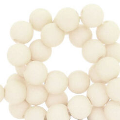 6mm acryl kraal matt Off white